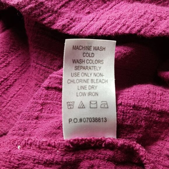 Woman Within 14/16 Medium size. Pearl Button Down 100% Cotton Long Sleeve Shirt. - Picture 7 of 16